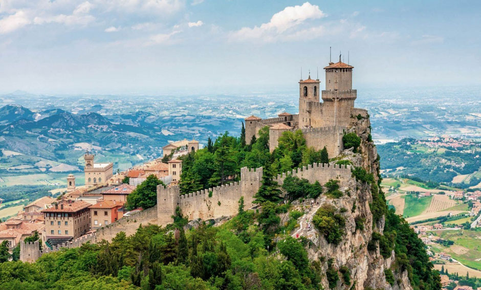 San Marino seen from above